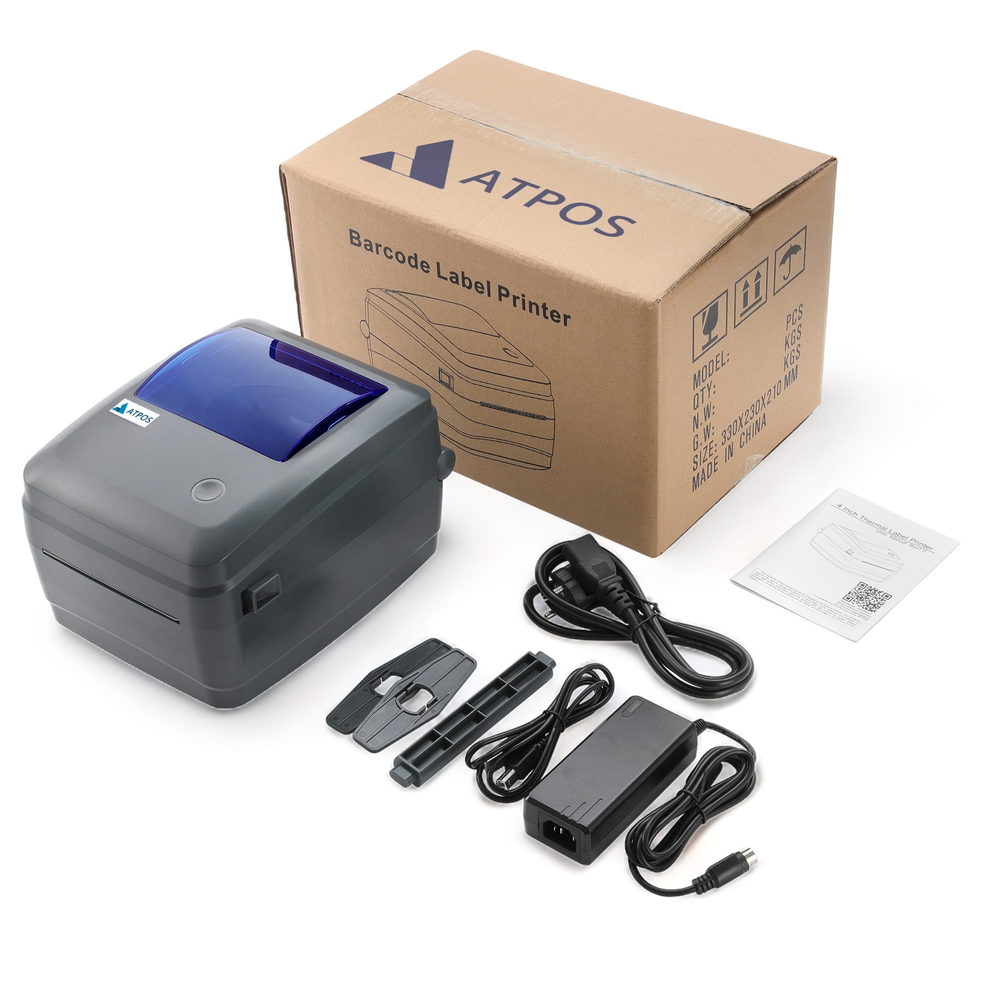 ATPOS HL450 58mm Portable Thermal Receipt Printer, Wireless Bluetooth, Rechargeable - Type C - Store