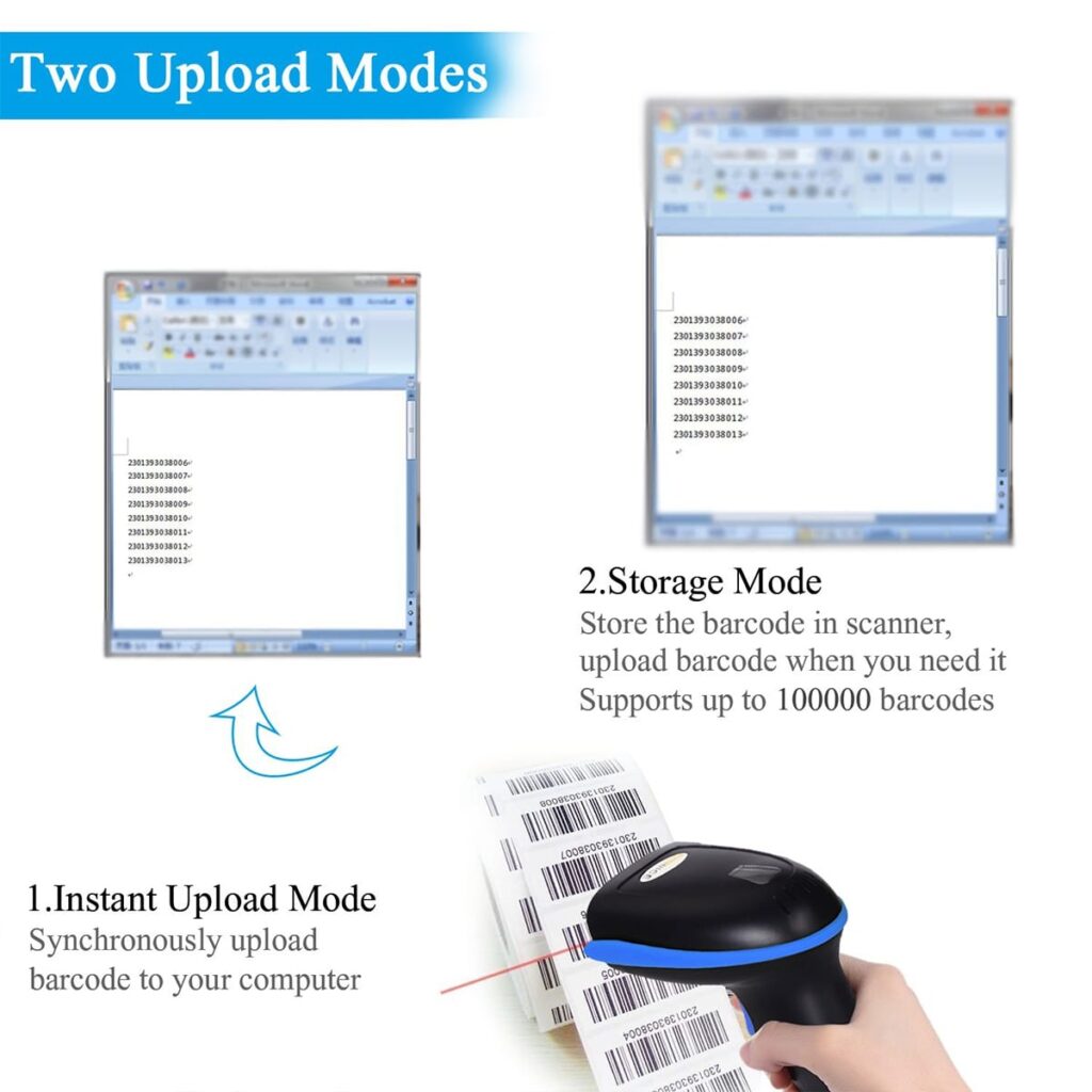 Atpos At D D D Handheld Barcode Scanner Usb Wireless Bluetooth Opt Atpos